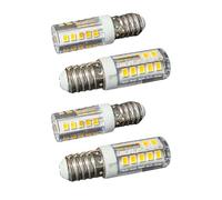 A2ZWORLD 4 Pezzi Lampadina LED E14 12V 24V DC, 4W 400LM, Bianco Caldo 3000K, 33 SMD 2835, Luce 360°, Mini Tubolare Ø15mm, per Luce Cimiteriale, Fotovoltaico, Barche e Camion