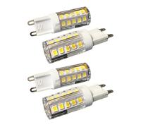 A2ZWORLD 4 Pezzi Lampadina LED G9 220V, 4W 400LM, Bianco Freddo 6000K, 32 SMD 2835, Luce 360°, Ø15x44mm, per Plafoniere Lampade Decorative e Faretti