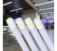 A2ZWORLD 4 Pezzi Tubo Neon A Led 90cm, Bianco Freddo 6500K, Neon T8 G13 90cm, 14W 1400 LM, Materiale in Nanoplastica, Alimentazione da Un Lato, Senza Modifica Impianti Originali