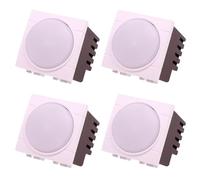 A2ZWORLD 4 Pezzo Lampada di Emergenza LED 220V 0,5W 80LM, Occupa 2 Posti, Colore Bianco, Compatibile Con Bticino Living Light, Autonomia 3 Ore, Anti Black Out, Interruttore On/Off