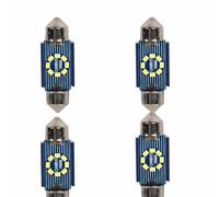 A2ZWORLD 4pcs Lampada Led Siluro 36mm,12V 24V, Canbus No Errore, T11 SV8.5 C5W, 8 SMD 2016, 2.5W 120lm, Luce Auto Camion Bianco 6500K
