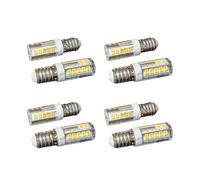 A2ZWORLD 8 Pezzi Lampadina LED E14 12V 24V DC, 4W 400LM, Bianco Freddo 6000K, 33 SMD 2835, Luce 360°, Mini Tubolare Ø15mm, per Luce Cimiteriale, Fotovoltaico, Barche e Camion