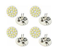 A2ZWORLD 8 Pezzi Lampadina LED G4 Bispina 12V 24V DC, 3W 300LM, Bianco Caldo 3000K, Attacco Centrale, Luce Unidirezionale Verso il Basso, 18 SMD 2835, Ultra Slim Ø28mm