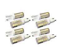 A2ZWORLD 8 Pezzi Lampadina LED G9 220V, 4W 400LM, Bianco Caldo 3000K, 32 SMD 2835, Luce 360°, Ø15x44mm, per Plafoniere Lampade Decorative e Faretti