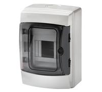 A2ZWORLD centralino da parete 4 moduli con portello fumé, grigio RAL 7035, 150x1