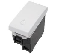 A2ZWORLD Interruttore a Pulsante, 1P 10A 220V, Compatibile Con Bticino Living, Compatibile Con Vimar Plana (Bianco, Pulsante Per Campanello)