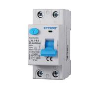 A2ZWORLD Interruttore Differenziale Puro Tipo A 300mA, RCCB Classe A 300mA 2P 40A, 1P+N 2 Poli 6kA 220V, Occupa 2 Moduli Barra DIN