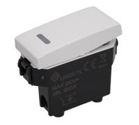 Interruttore Con Indicatore Luce Led, Compatibile Con Bticino Living, Compatibile Con Vimar Plana (1 Pezzo, Bianco)