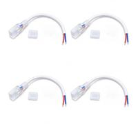 A2ZWORLD Kit Accessori per Striscia LED 220V, Cavo Alimentazione, Tappo Chiusura e Terminale con Foro, IP65, Plug & Play, 2 Pezzi (4)