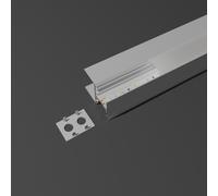 A2ZWORLD Kit Profilo Alluminio Completo Da 2 Metri Per Striscia Led, Doppio