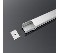 A2ZWORLD Kit Profilo Alluminio Completo Da 2 Metri Per Striscia Led, Super