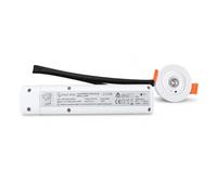 A2ZWORLD Mini Faretto LED Emergenza da Incasso 3W 250lm, Autonomia 3 Ore, D60X37mm Foro Ø42mm, Bianco Freddo 6500K, Batteria LiFePO4, Modalità Emergenza o Interruttore