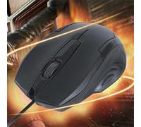 A2ZWORLD Mouse Ottico con Filo 1.25m, USB2.0, 1200Dpi, 2 Tasti + Rotella Cliccabile, Modelli Leggere e Slim Ideale per Viaggio,Casa,Ufficio,Lavoro (Modello Matt Black)