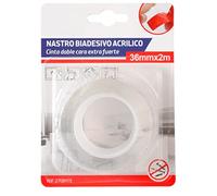 A2ZWORLD Nastro Biadesivo in Acrilico, Trasparente Extra Forte, Lunga 2 Metri, Larghezza da 24mm e 36mm, Rimovibile Multifunzione Per Interno e Esterno (36mm X 2MT)