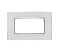 A2ZWORLD Placca Cristal 4M Bianco Compatibile con Bticino Axolute