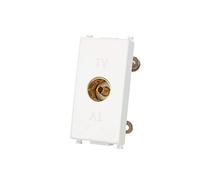 A2ZWORLD Presa TV Femmina, Colore Bianco, Compatibile Con Vimar Plana