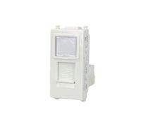 A2ZWORLD SANDASDON SD79580 Presa Telefonica Plug RJ11 Bianco Con Coperchio Compatibile Con Vimar Plana