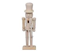 1 Pezzo Schiaccianoci di Natale Personalizzabile, in Legno Altezza 18cm,