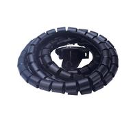 A2ZWORLD Spirale Avvolgi Cavo Flessibile, Guaina Raccogli Cavi Spiralato, Organizza Gestione dei Cavi, Clip Fermaglio Guidafilo Incluso, Lunga 180cm (D15mm, Nero)