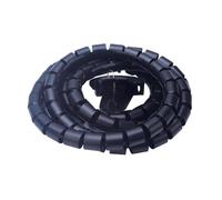 A2ZWORLD Spirale Avvolgi Cavo Flessibile, Guaina Raccogli Cavi Spiralato, Organizza Gestione dei Cavi, Clip Fermaglio Guidafilo Incluso, Lunga 180cm (D25mm, Nero)