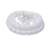 A2ZWORLD Spirale Avvolgi Cavo Flessibile, Guaina Raccogli Cavi Spiralato, Organizza Gestione dei Cavi, Clip Fermaglio Guidafilo Incluso, Lunga 180cm (D25mm, Bianco)