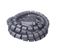 A2ZWORLD Spirale Avvolgi Cavo Flessibile, Guaina Raccogli Cavi Spiralato, Organizza Gestione dei Cavi, Clip Fermaglio Guidafilo Incluso, Lunga 180cm (D15mm, Grigio)