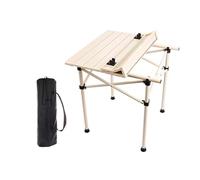 A2ZWORLD Tavolo Pieghevole da Giardino con Piedini in Gomma, Tavolino Portatile Salvaspazio e Leggero per Picnic, 50 * 51 * 50cm