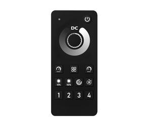 A2ZWORLD Telecomando RF 2.4G DIM, Portata 30 m, Dimming 0-100%, 4 Zone, per Centralina Led Controller Dimmer 1CH, Staffa Porta Telecomando Incluso, Alimentazione Con Batterie AAA(Escluso)