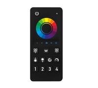 A2ZWORLD Telecomando RF 2.4G RGBW, Portata 30 m, Dimming 0-100%, 4 Zone, per Centralina Led Controller RGBW 4CH, Staffa Porta Telecomando Incluso, Alimentazione Con Batterie AAA(Escluso)