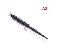 (A3) 1 pz spazzola per capelli a rullo rotonda riccia nera in nylon professionale per parrucchiere,