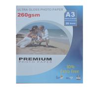A3 260gsm Ultra Lucido Carta Fotografica (20, 40 Fogli)