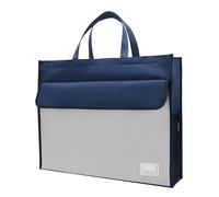 A3 Document Tote Bag with Handle | Ampia capacità Portable Storage Bag for Files, Maps, riviste & News | Durevole Handbag for Organizing Documents at Work, School, or Travel, zaffiro, Se référer au