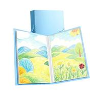 A3 Portfoļio Binder With 60 Transparent Pockets - Heavy Duty Presentation Folder | Portable Art Portfoļio Organizer for Artwork Certificates School Office Document StorageCase