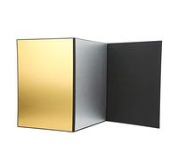 A3 Riflettore 180 - Gradi Pannello Diffusore di Luce Pieghevole, Riflettore per Fotografia a 3 Colori con Cartone Raddoppiato per la Luce di Riempimento della Fotocamera e il Contr