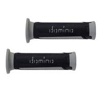 Manopole Domino A350 antracite grigio moto scooter on road stradali forate