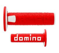 A360 COPPIA MANOPOLE ROSSO/BIANCO OFF-ROAD DOMINO UNIVERSALI
