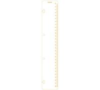 A4 4 fori Raccoglitore Cartella Organizzatore Slide-in Plastica Segnalibro Divisori Righello (Metric System Gold, A4)