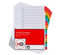 A4 a-Z File Divisori con Buchi Multipli Stampato Plastica Mylar Tab Alfabeto X 3