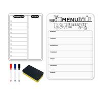 A4 & A5 Agenda settimanale magnetica per frigorifero, lavagna magnetica e lavagna bianca, utilizzabile come agenda di famiglia, cibo e menu, lista della spesa, lista delle cose da fare, con pennarello