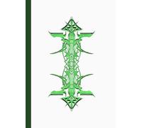 A4 Abstract printed Pin Stripes - Notebook: lined paper 106 pages - Green Black marble 2 + black on White