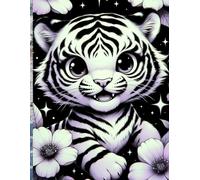 A4 Blank Notebook - Cute Neon Baby Tiger Cover (Purple Glow) - Unlined Journal for Drawing, Sketching & Creative Writing: Large A4 Unlined Notebook ... Sketching, Journaling, Notes & Creative Ideas