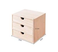 - A4 Desktop File Cabinet Data Cabinet Cassetto File Storage Cabinet File Box forniture per ufficio Scatola di legno portatile ordinata (colore: 30 x 25 x 14,5 cm) (colore: A) (A)
