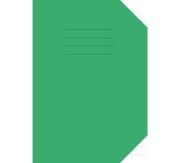 A4 Exercise Book Half Plain Half Ruled 15mm: Top Plain and Bottom Lined Notebook for School / Study | 100 Pages | Green Cover