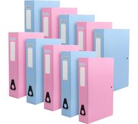 A4 Faldone/A4 Leva Arco/Scatola Schede - 10 Confezione Misto Rosa Blu Pukka Pad