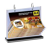 A4 Flip Table Menu Stand più Laterale Tavolo Carte Menu Stand Menu Supporto Scrivania Menu Foto Album Immagini Cornice