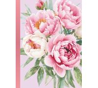 A4 Floral Notebook: Elegant Pink & White Peonies Design | 160 Pages, 8mm Ruled Lines, Softcover & Hardcover Writing Journal for School, Work, Study, Notes, Journaling & Everyday Use