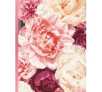 A4 Floral Notebook: ute Pink and White Peonies College Ruled Journal | 8mm Lined Softcover and Hardcover Diary with Grey Margins | Lightweight 80gsm Paper for Writing