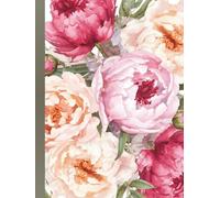 A4 Floral Notebook: Watercolour Peonies Unlined Journal for Daily Notes and Sketches