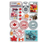 A4 Foglio Adesivo Canada Adesivi in Vinile - Canadian Landmarks City Beach Flag Mappa Vacanza Valigia Bagagli Scrapbook Cultura Viaggio #78877