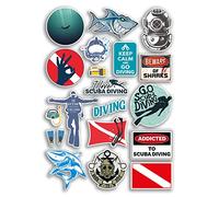 A4 foglio adesivo per immersioni subacquee adesivi in vinile - subacqueo immersione oceano attenzione squalo pesce mare hobby regalo di viaggio #78889